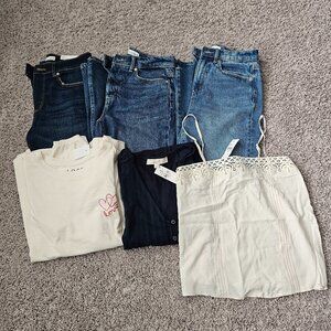 Lot of Loft Jeans and Tops
